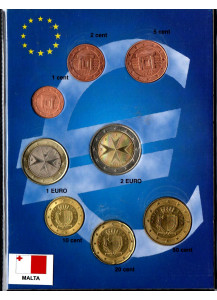 Malta Serie completa 8 monete con date miste